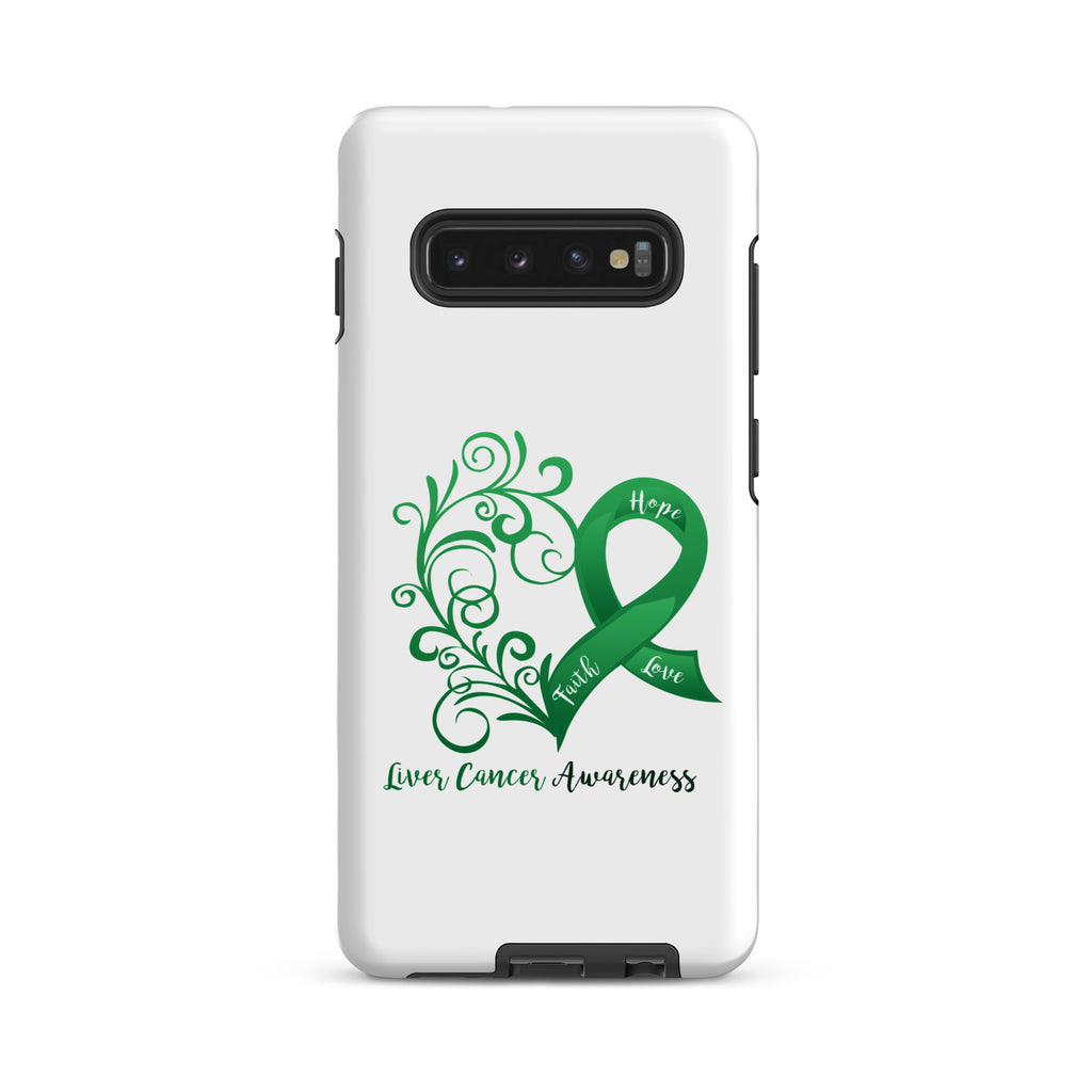 Liver Cancer Awareness Heart Tough case for Samsung® (Several Models Available)(NON-RETURNABLE)