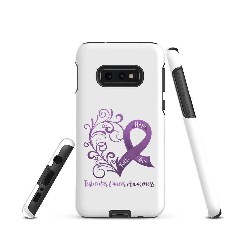 Testicular Cancer Awareness Heart Tough case for Samsung® (Several Models Available)(NON-RETURNABLE)