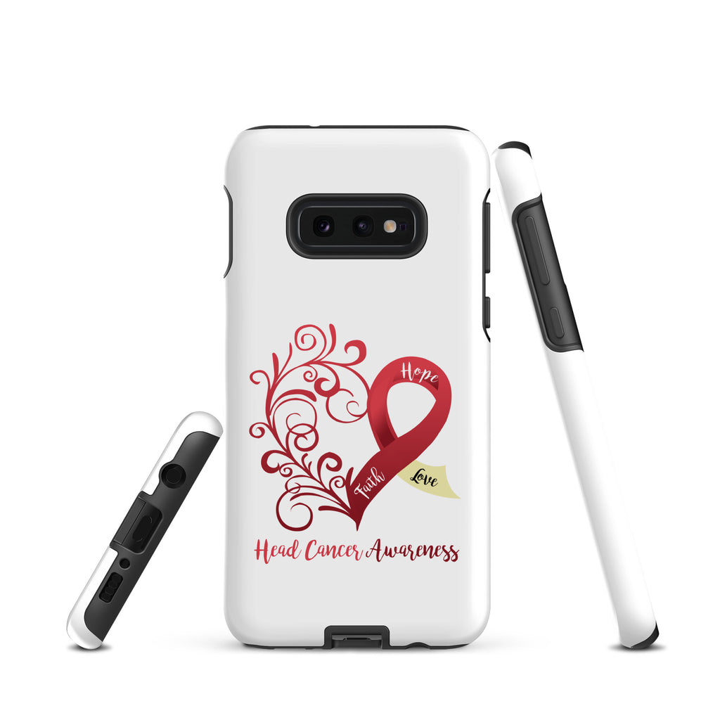 Head Cancer Awareness Heart Tough case for Samsung® (Several Models Available)(NON-RETURNABLE)