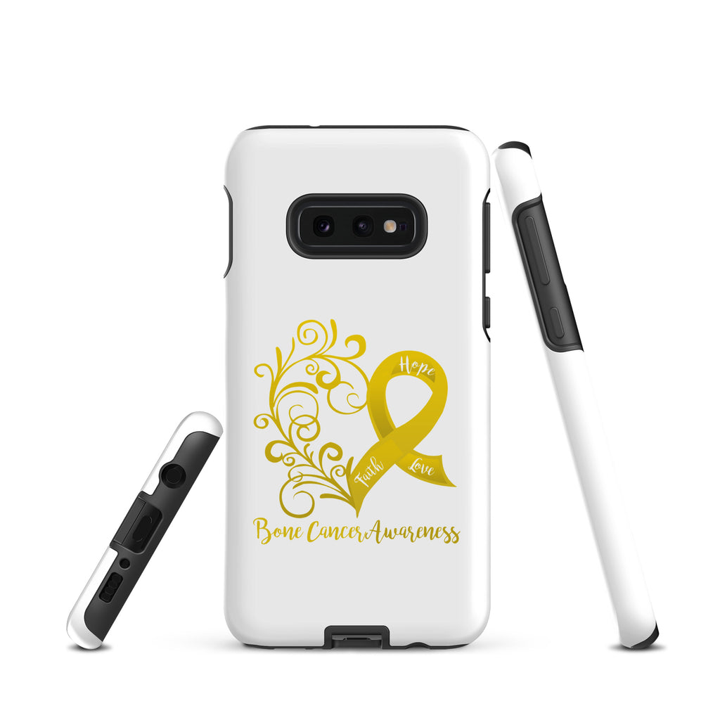 Bone Cancer Awareness Heart Tough case for Samsung® (Several Models Available)(NON-RETURNABLE)