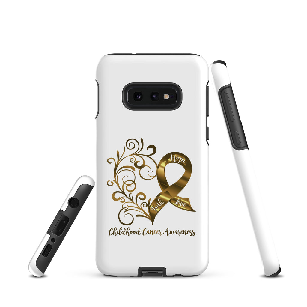 Childhood Cancer Awareness Heart Tough case for Samsung® (Several Models Available)(NON-RETURNABLE)