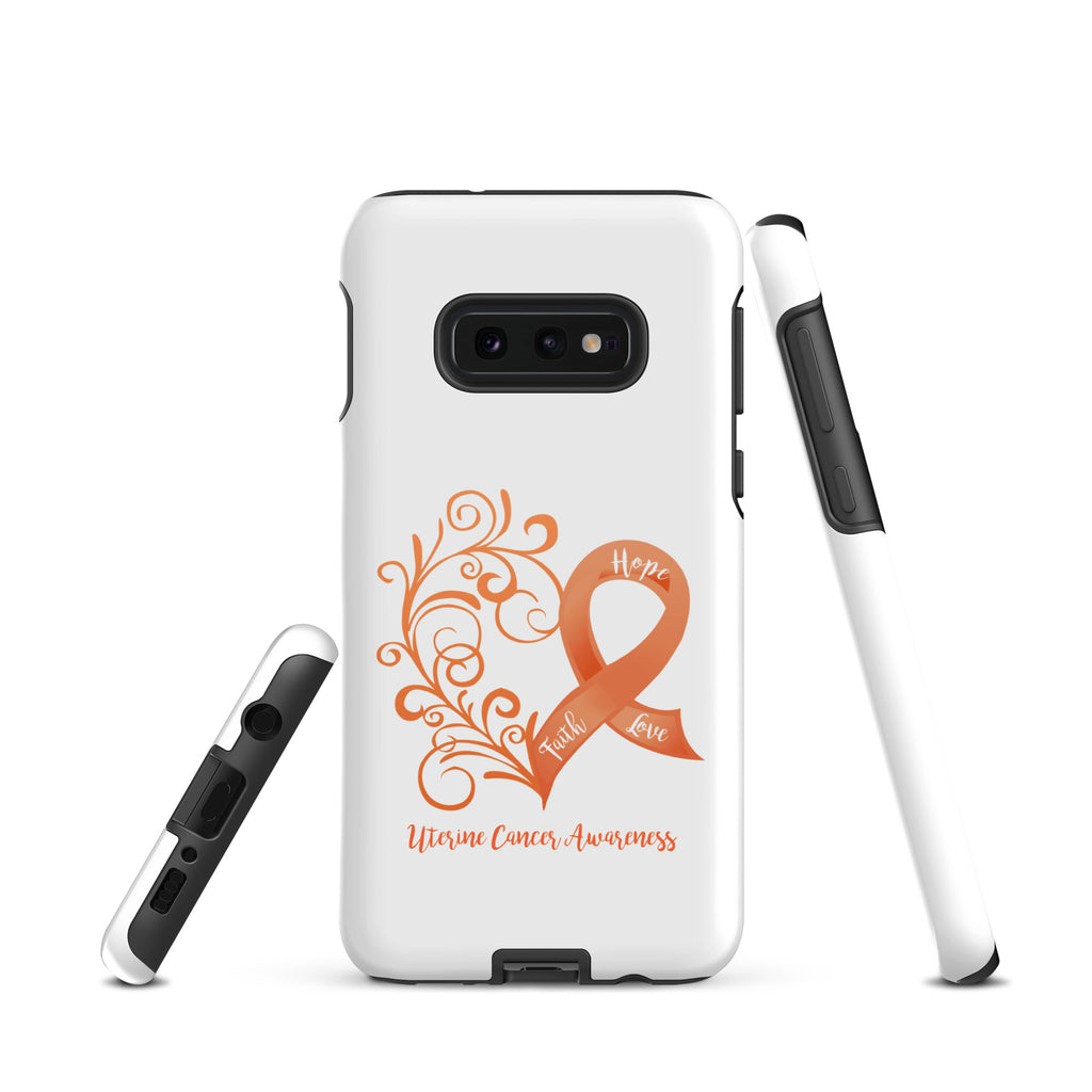 Uterine Cancer Awareness Heart Tough case for Samsung® (Several Models Available)(NON-RETURNABLE)