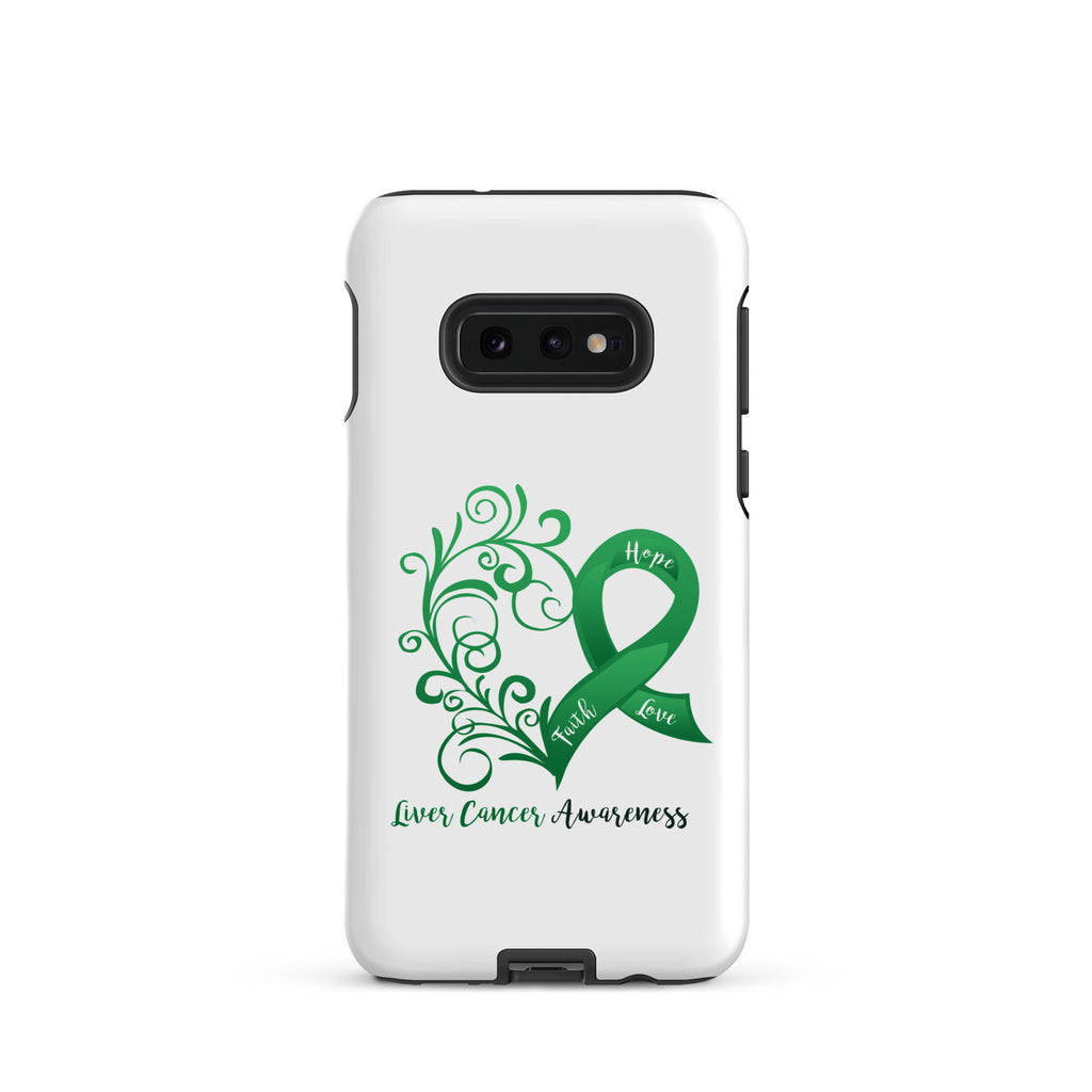 Liver Cancer Awareness Heart Tough case for Samsung® (Several Models Available)(NON-RETURNABLE)