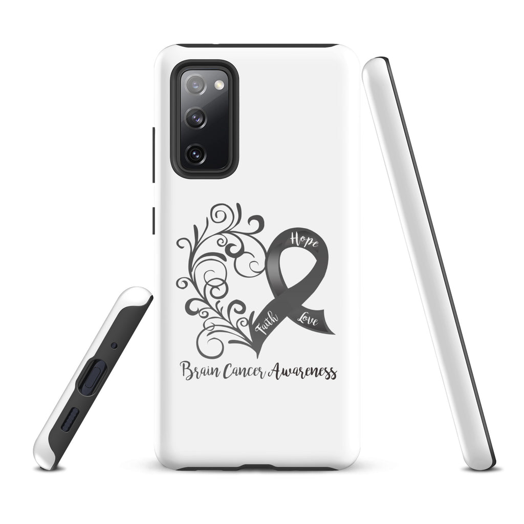 Brain Cancer Awareness Heart Tough case for Samsung® (Several Models Available)(NON-RETURNABLE)