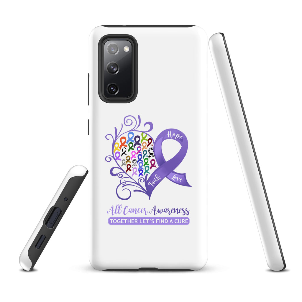 All Cancer Awareness Heart Tough case for Samsung® (Several Models Available)(NON-RETURNABLE)