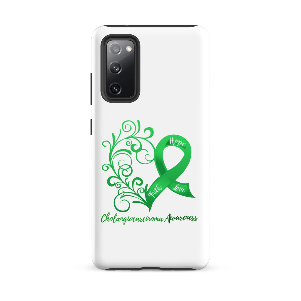 Cholangiocarcinoma Awareness Heart Tough case for Samsung® (Several Models Available)(NON-RETURNABLE)