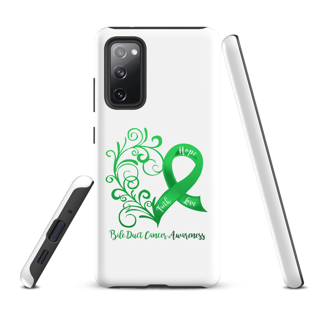 Bile Duct Cancer Awareness Heart Tough case for Samsung® (Several Models Available)(NON-RETURNABLE)