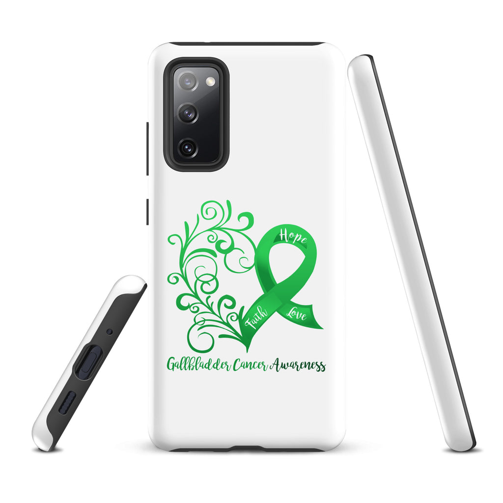 Gallbladder Cancer Awareness Heart Tough case for Samsung® (Several Models Available)(NON-RETURNABLE)