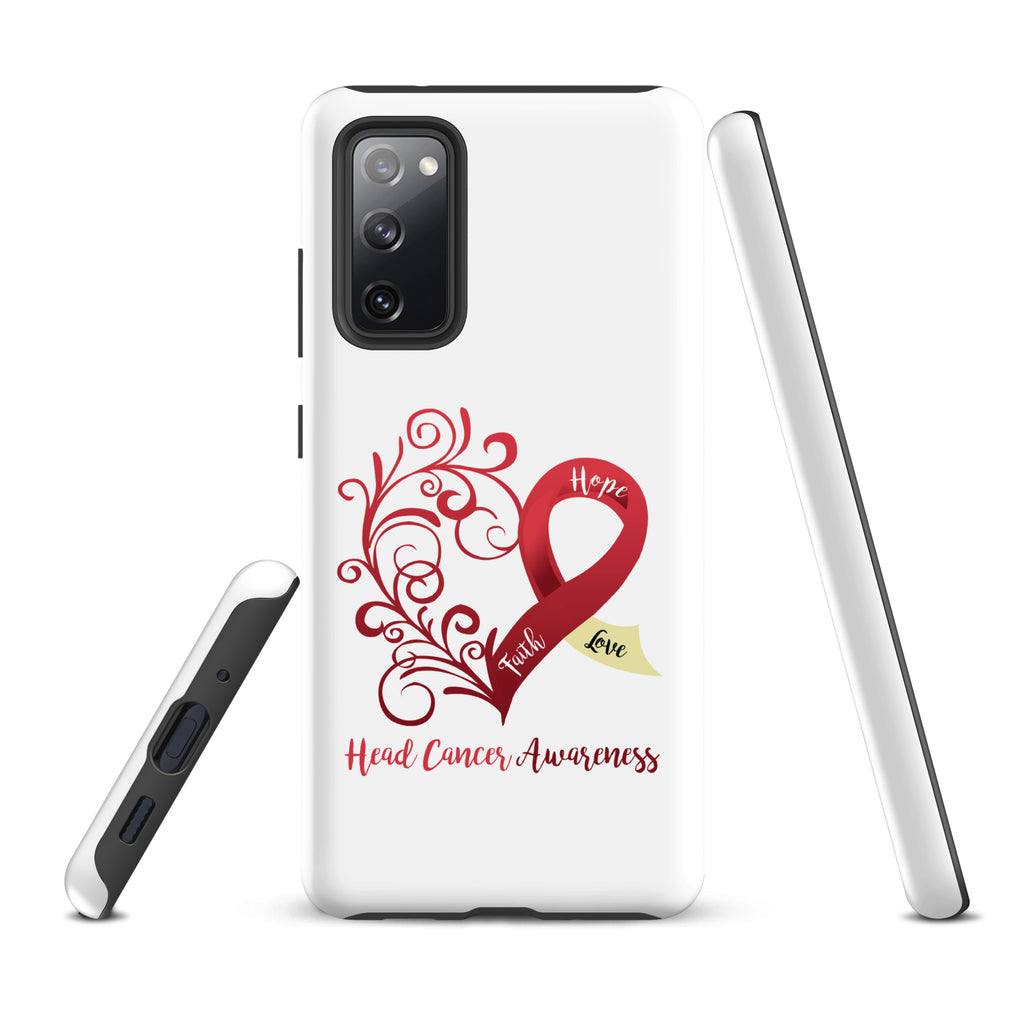 Head Cancer Awareness Heart Tough case for Samsung® (Several Models Available)(NON-RETURNABLE)