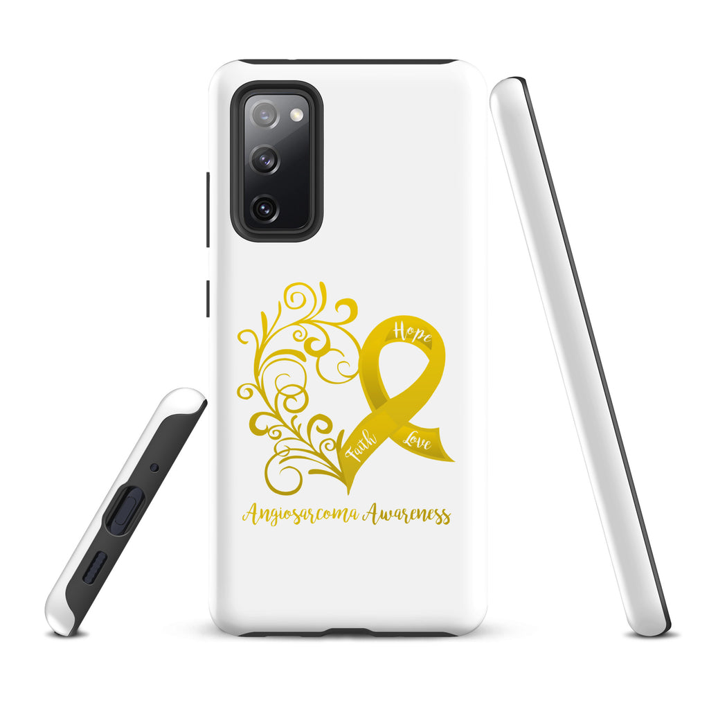 Angiosarcoma Awareness Heart Tough Case for Samsung® (Several Models Available) (NON-RETURNABLE)