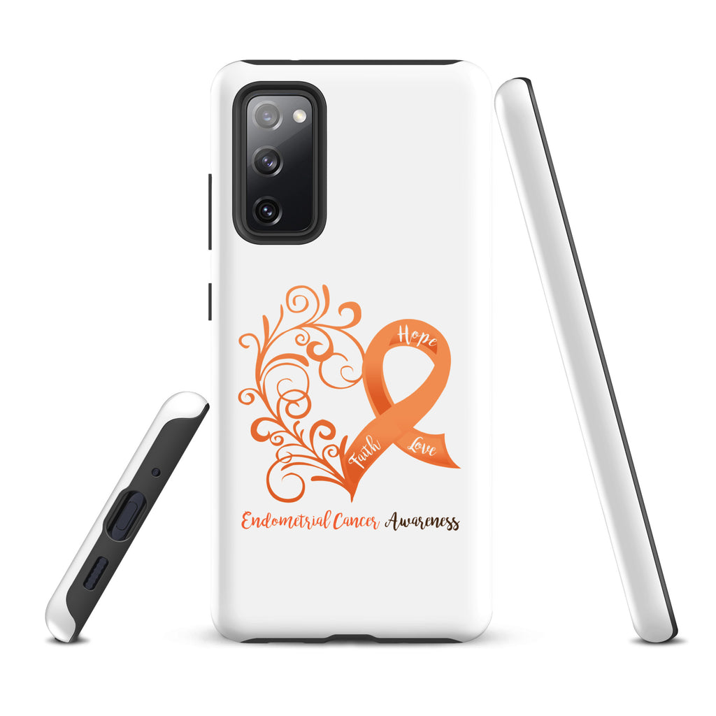 Endometrial Cancer Awareness Heart Tough case for Samsung® (Several Models Available)(NON-RETURNABLE)