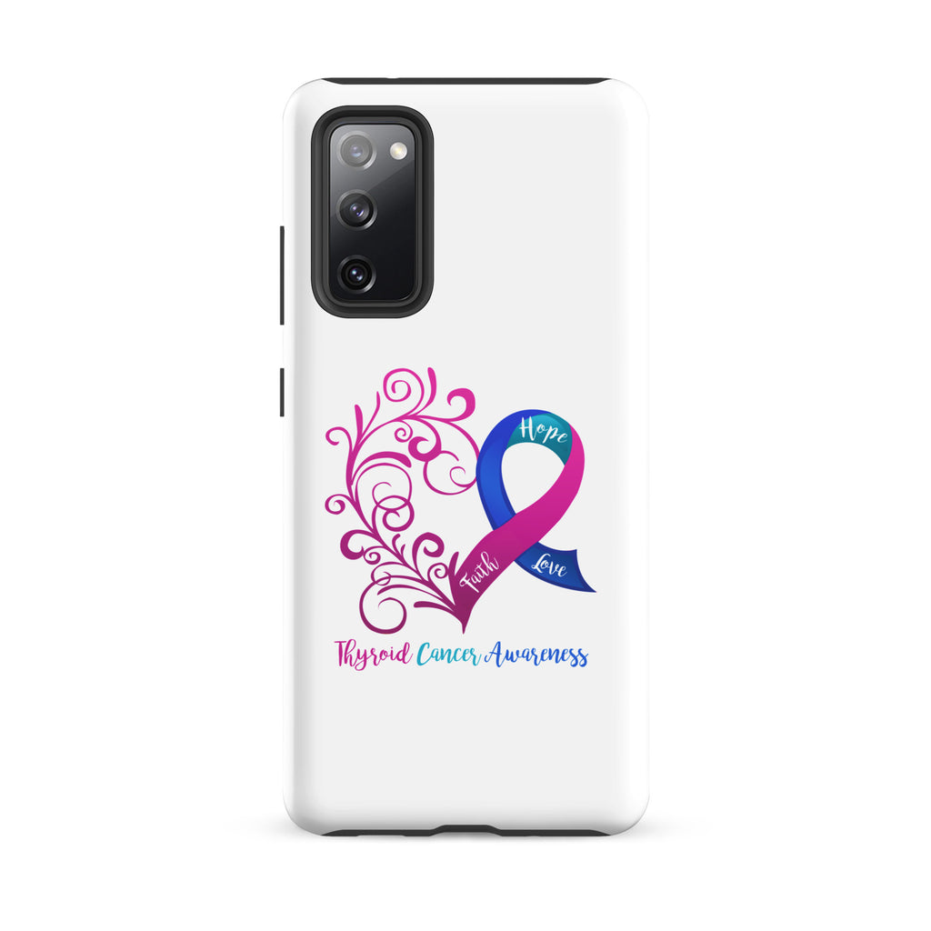 Thyroid Cancer Awareness Heart Tough case for Samsung® (Several Models Available)(NON-RETURNABLE)