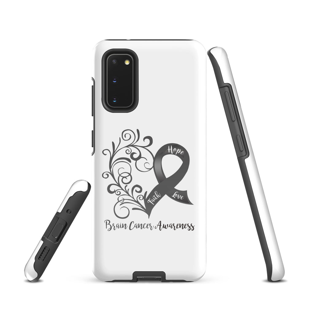 Brain Cancer Awareness Heart Tough case for Samsung® (Several Models Available)(NON-RETURNABLE)