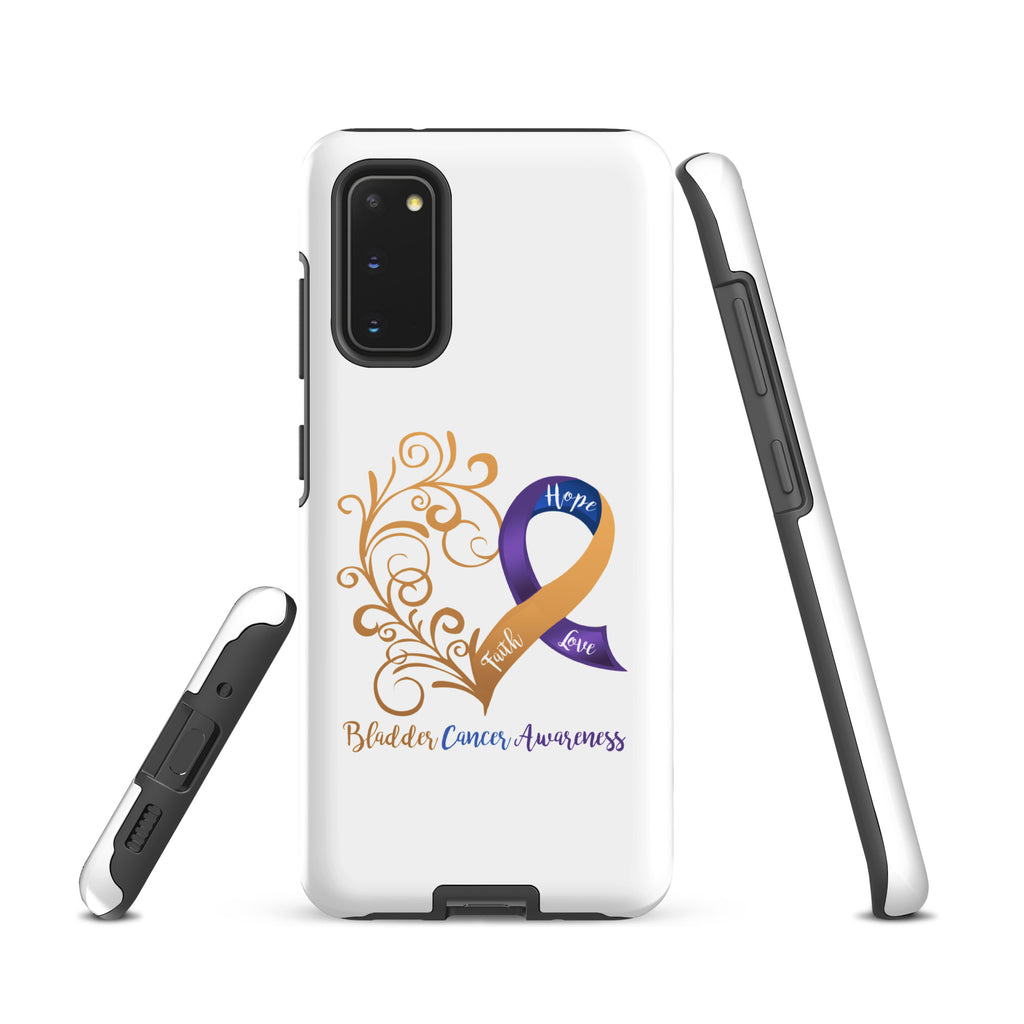 Bladder Cancer Awareness Heart Tough case for Samsung® (Several Models Available)(NON-RETURNABLE)