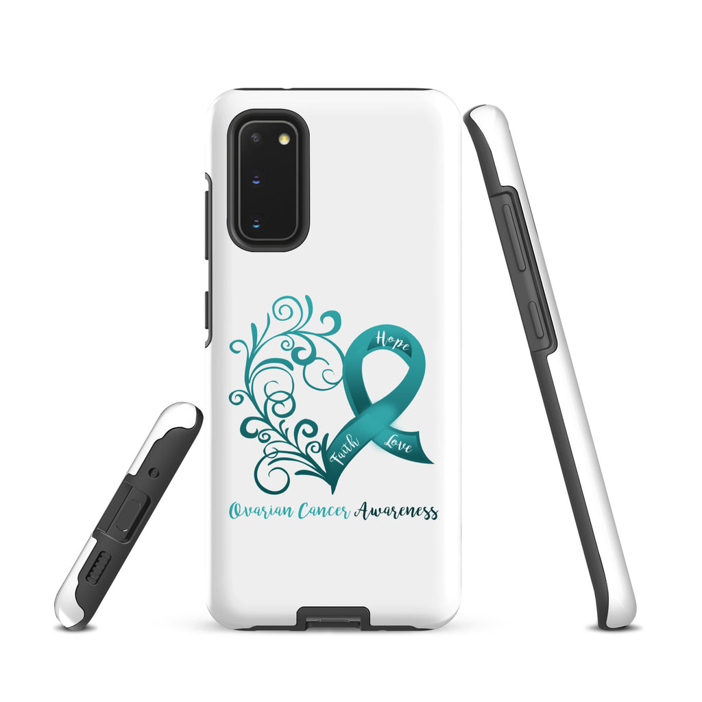 Ovarian Cancer Awareness Heart Tough case for Samsung® (Several Models Available)(NON-RETURNABLE)