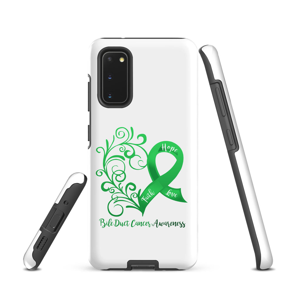 Bile Duct Cancer Awareness Heart Tough case for Samsung® (Several Models Available)(NON-RETURNABLE)