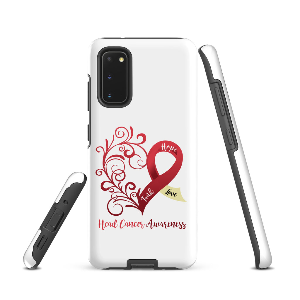 Head Cancer Awareness Heart Tough case for Samsung® (Several Models Available)(NON-RETURNABLE)