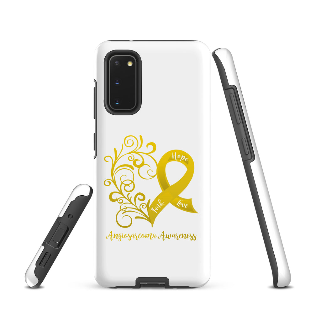 Angiosarcoma Awareness Heart Tough Case for Samsung® (Several Models Available) (NON-RETURNABLE)