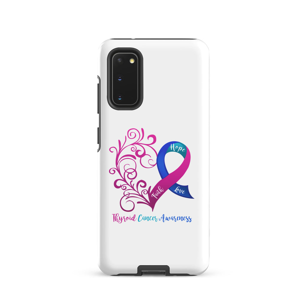 Thyroid Cancer Awareness Heart Tough case for Samsung® (Several Models Available)(NON-RETURNABLE)