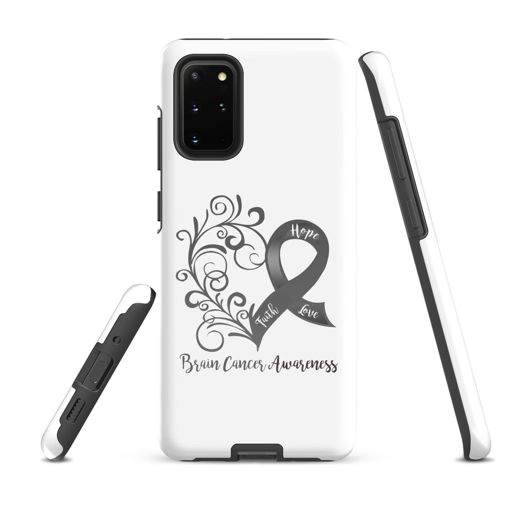 Brain Cancer Awareness Heart Tough case for Samsung® (Several Models Available)(NON-RETURNABLE)