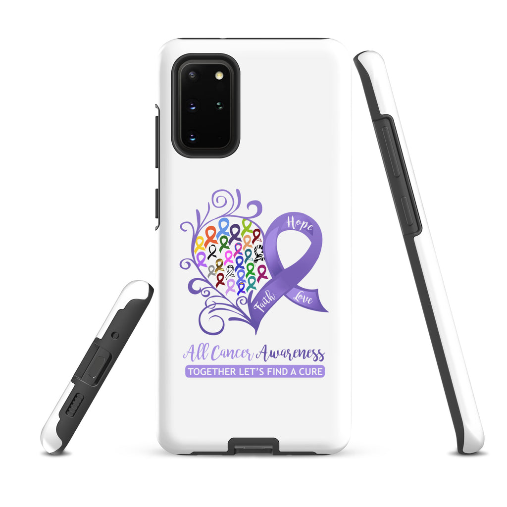 All Cancer Awareness Heart Tough case for Samsung® (Several Models Available)(NON-RETURNABLE)