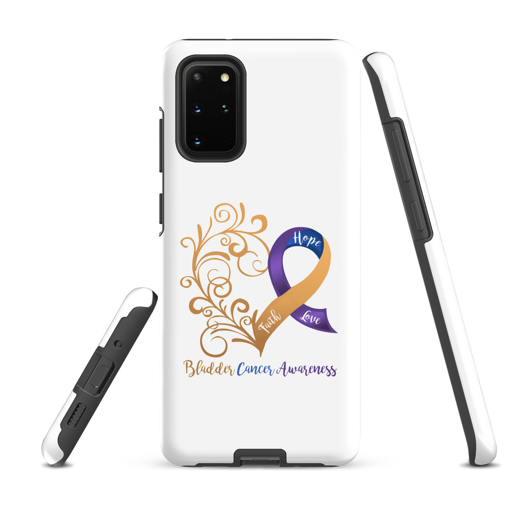 Bladder Cancer Awareness Heart Tough case for Samsung® (Several Models Available)(NON-RETURNABLE)