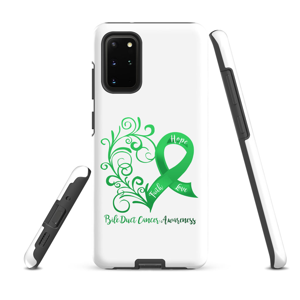 Bile Duct Cancer Awareness Heart Tough case for Samsung® (Several Models Available)(NON-RETURNABLE)