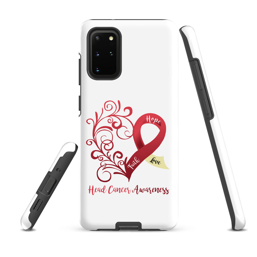 Head Cancer Awareness Heart Tough case for Samsung® (Several Models Available)(NON-RETURNABLE)