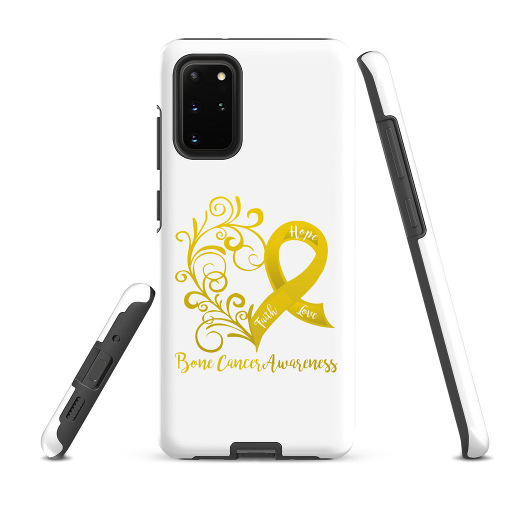 Bone Cancer Awareness Heart Tough case for Samsung® (Several Models Available)(NON-RETURNABLE)