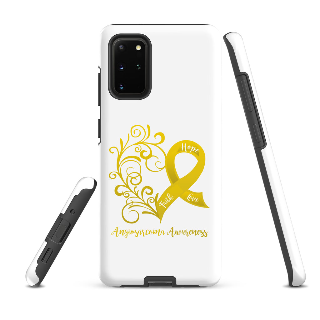 Angiosarcoma Awareness Heart Tough Case for Samsung® (Several Models Available) (NON-RETURNABLE)