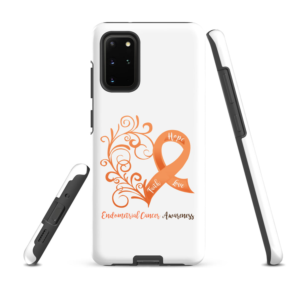 Endometrial Cancer Awareness Heart Tough case for Samsung® (Several Models Available)(NON-RETURNABLE)