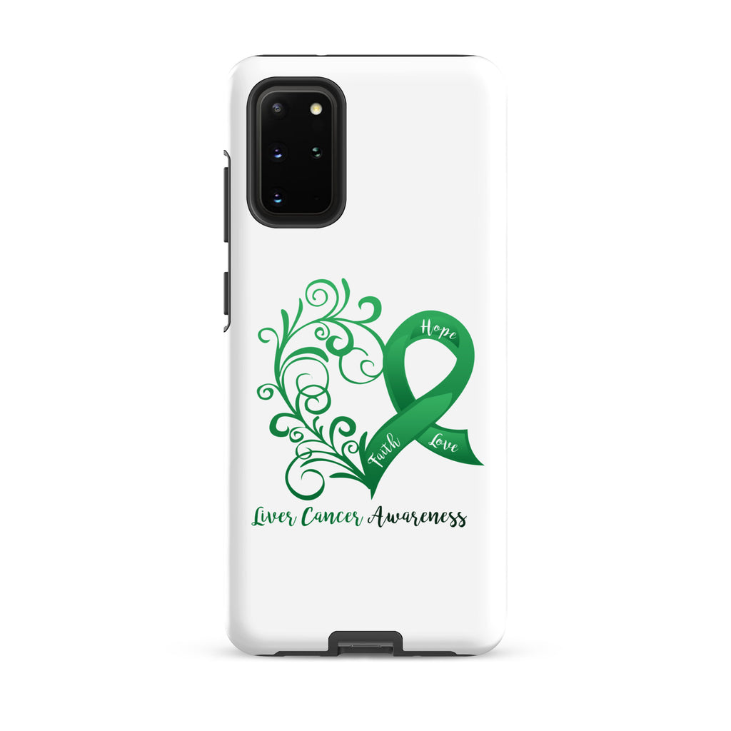 Liver Cancer Awareness Heart Tough case for Samsung® (Several Models Available)(NON-RETURNABLE)