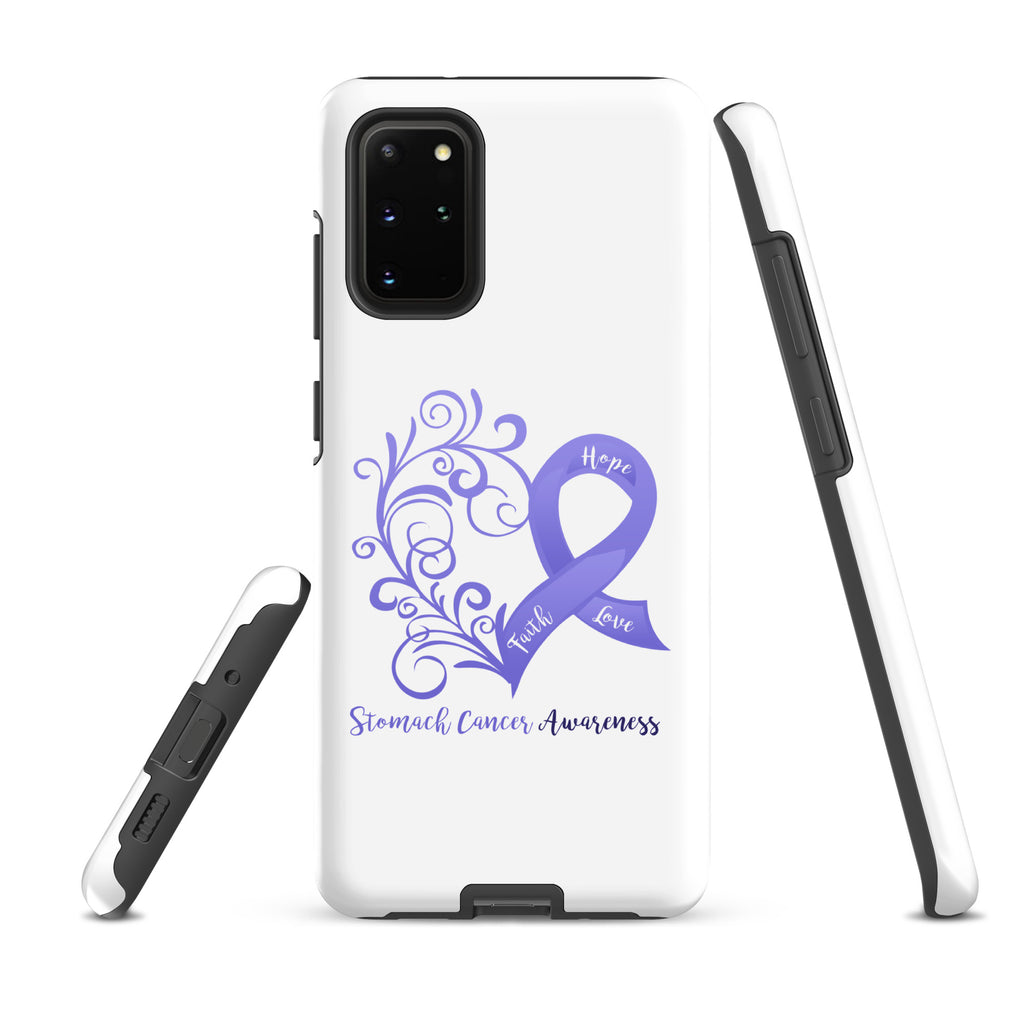 Stomach Cancer Awareness Heart Tough case for Samsung® (Several Models Available)(NON-RETURNABLE)