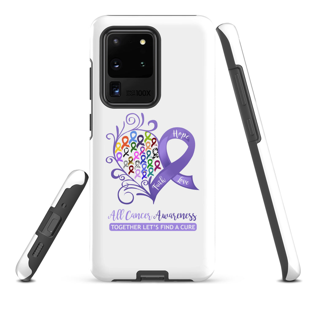 All Cancer Awareness Heart Tough case for Samsung® (Several Models Available)(NON-RETURNABLE)