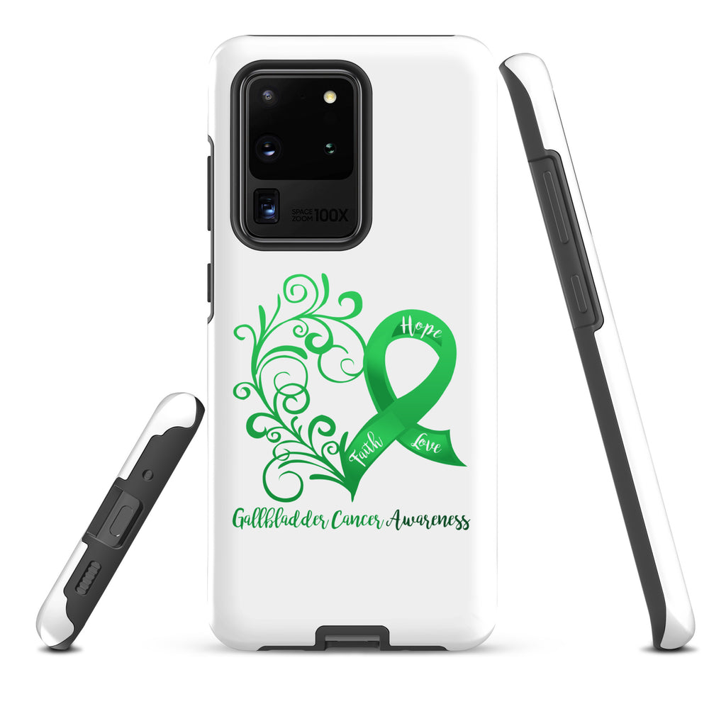 Gallbladder Cancer Awareness Heart Tough case for Samsung® (Several Models Available)(NON-RETURNABLE)