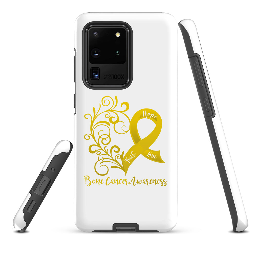 Bone Cancer Awareness Heart Tough case for Samsung® (Several Models Available)(NON-RETURNABLE)