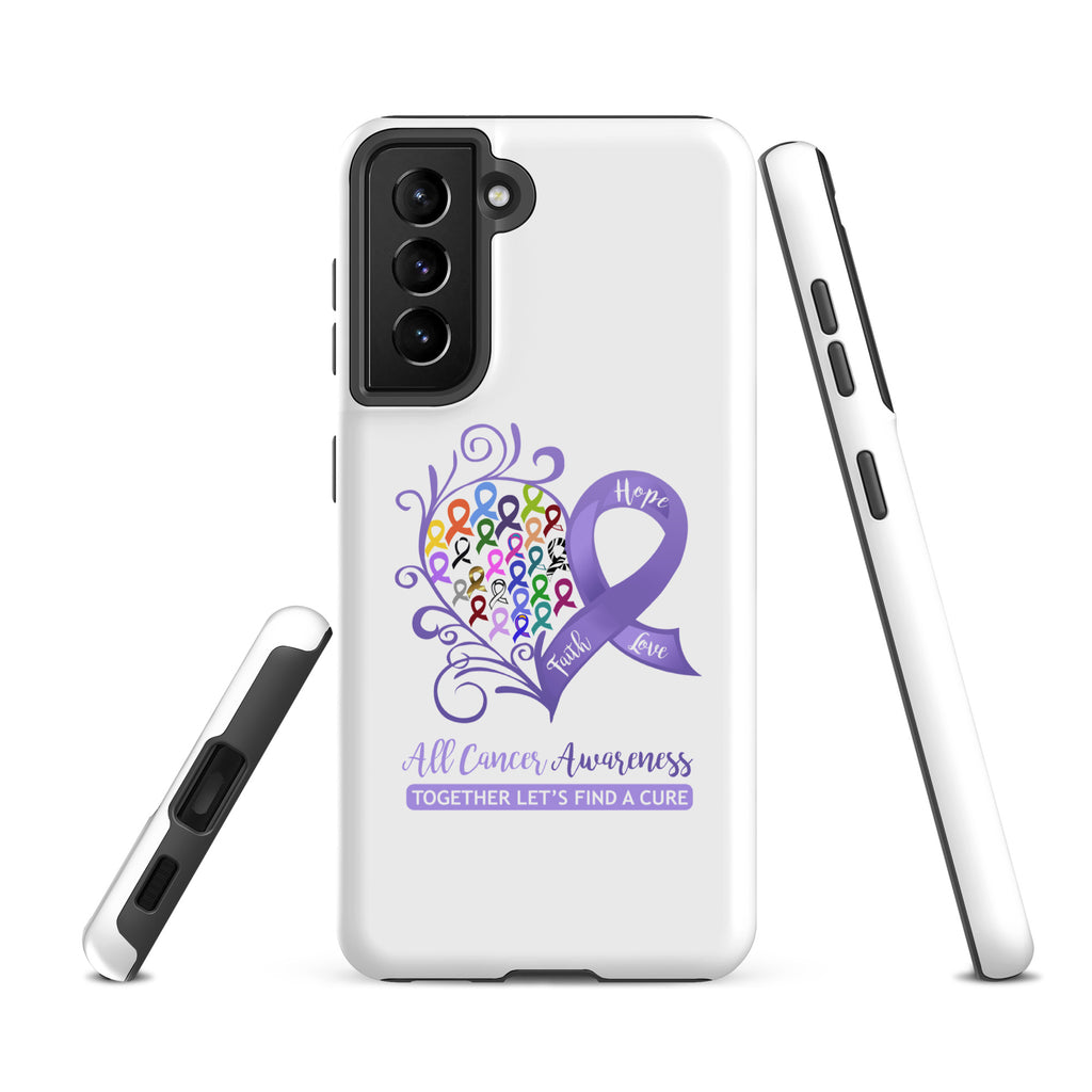 All Cancer Awareness Heart Tough case for Samsung® (Several Models Available)(NON-RETURNABLE)