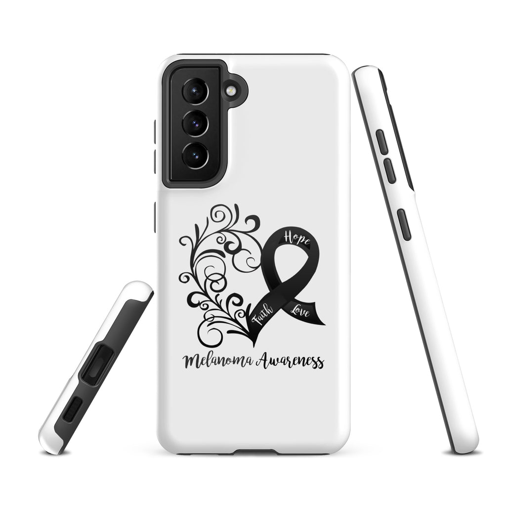 Melanoma Awareness Heart Tough case for Samsung® (Several Models Available)(NON-RETURNABLE)