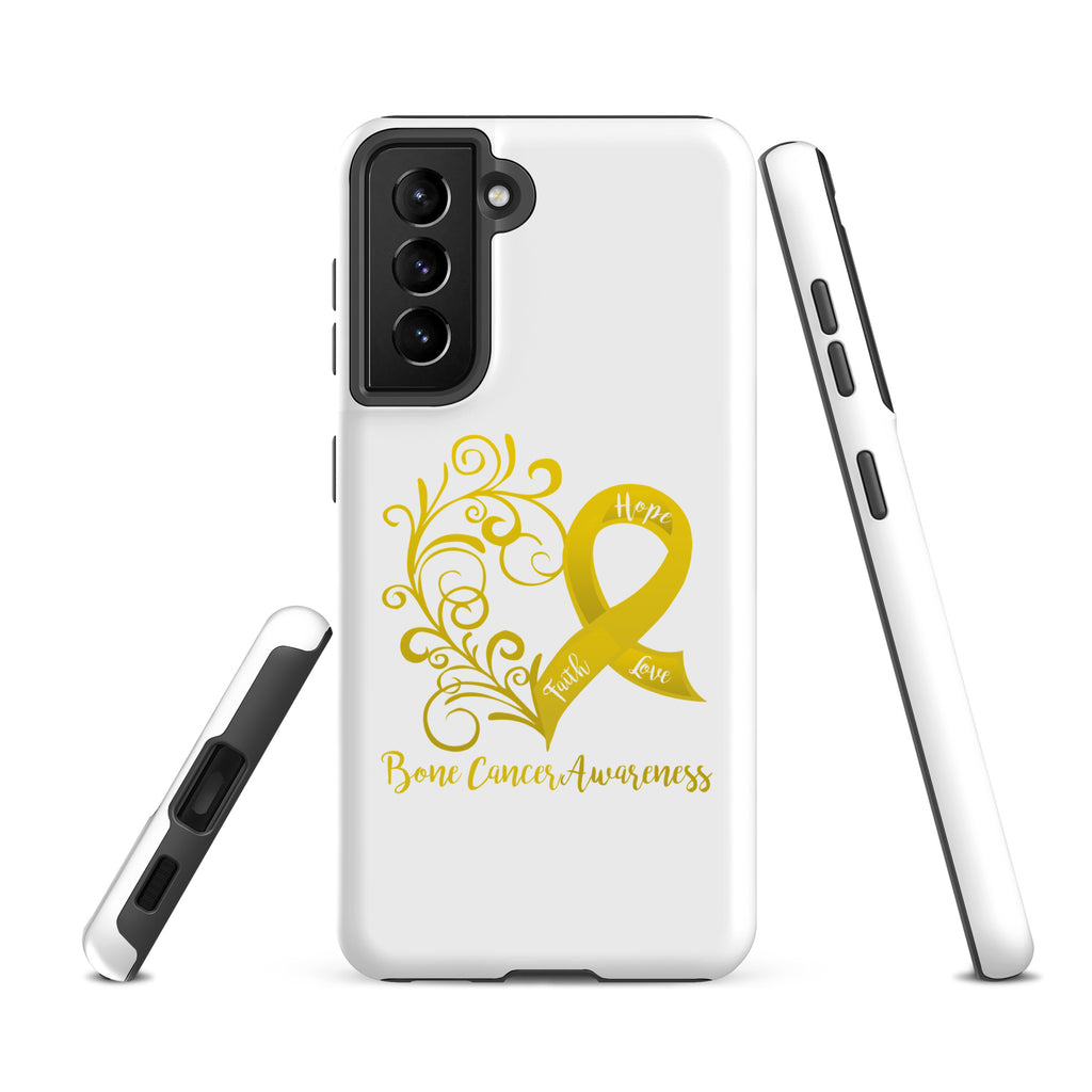 Bone Cancer Awareness Heart Tough case for Samsung® (Several Models Available)(NON-RETURNABLE)