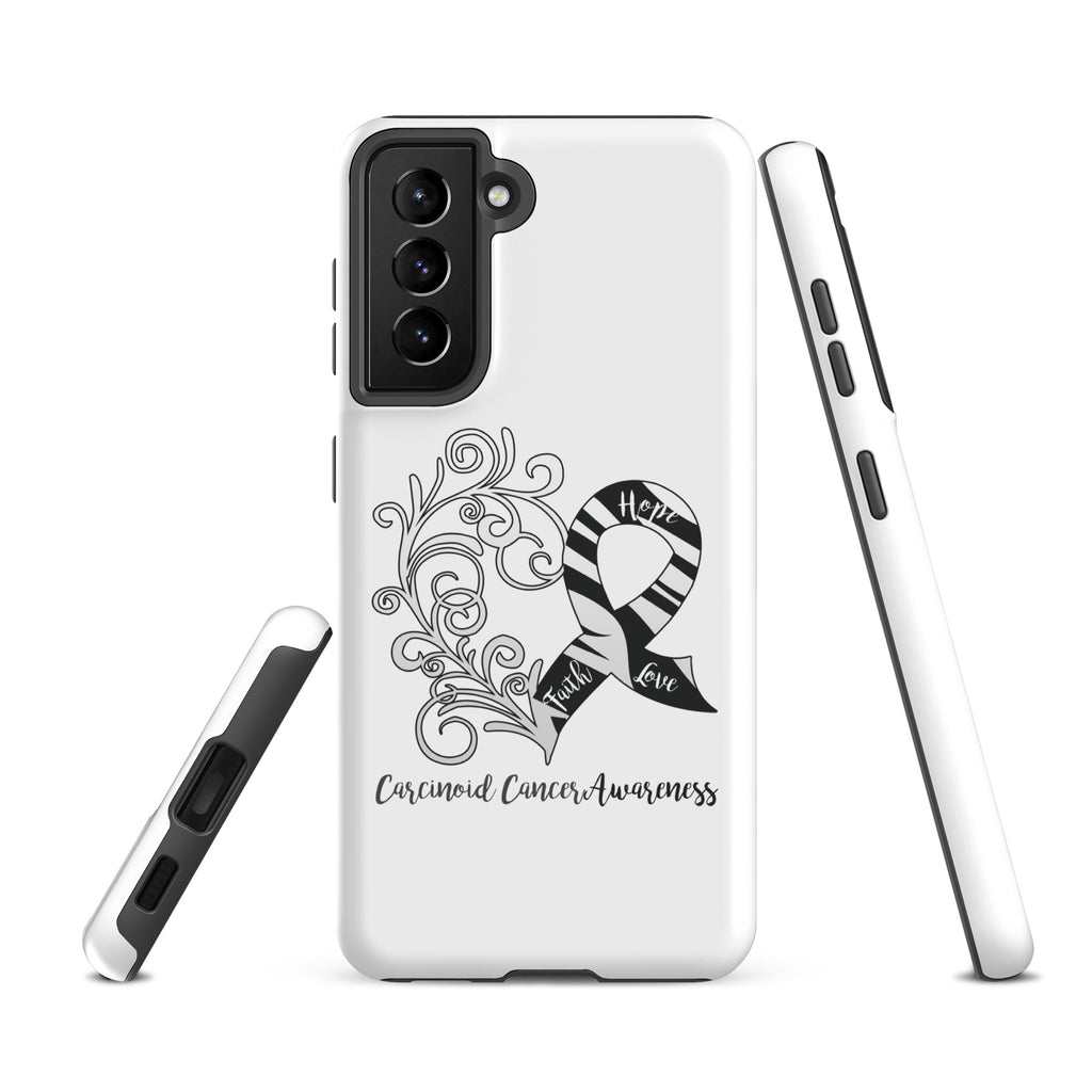 Carcinoid Cancer Awareness Heart Tough case for Samsung® (Several Models Available)(NON-RETURNABLE)