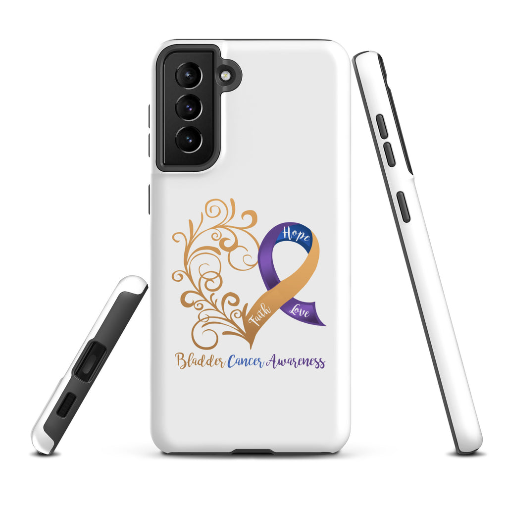 Bladder Cancer Awareness Heart Tough case for Samsung® (Several Models Available)(NON-RETURNABLE)