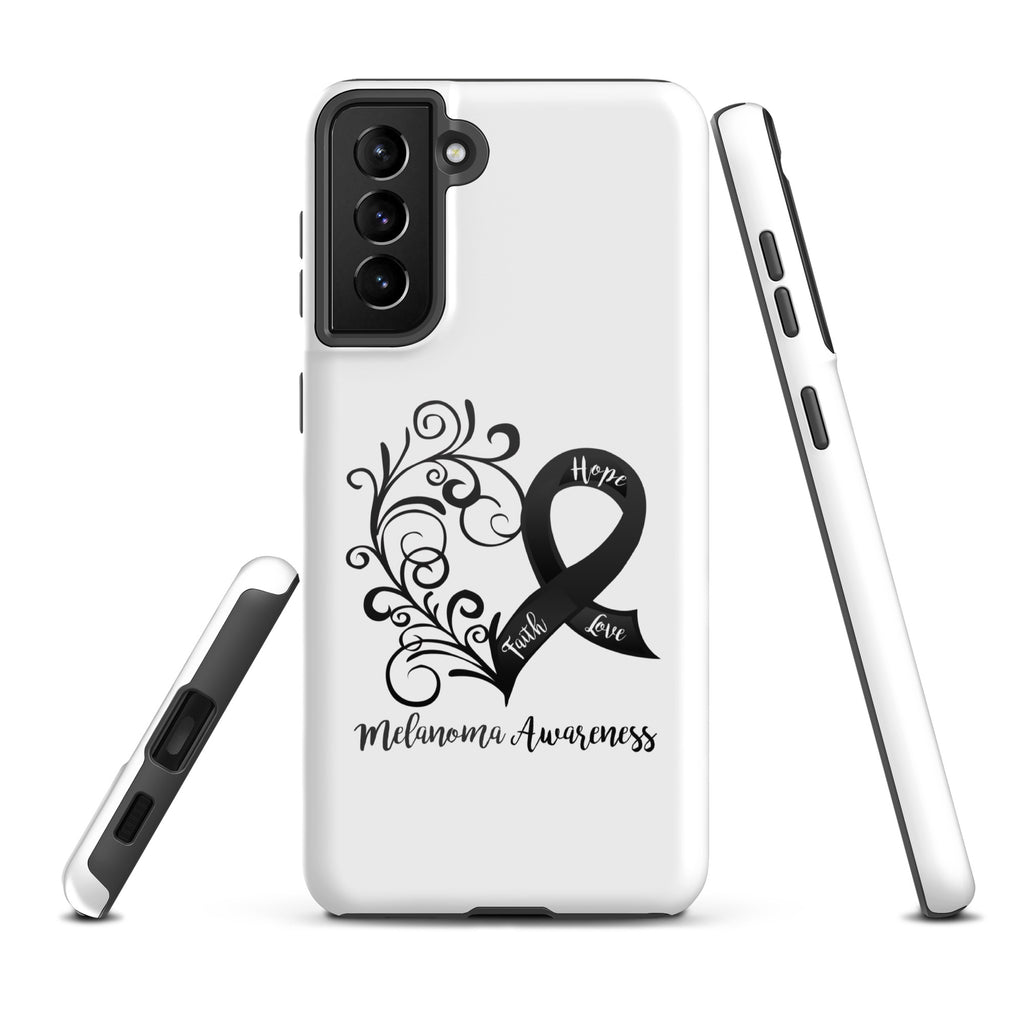 Melanoma Awareness Heart Tough case for Samsung® (Several Models Available)(NON-RETURNABLE)