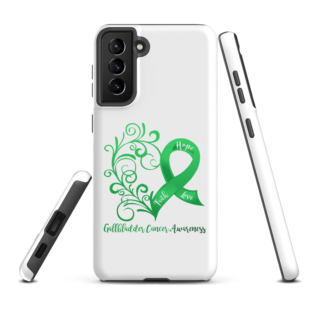 Gallbladder Cancer Awareness Heart Tough case for Samsung® (Several Models Available)(NON-RETURNABLE)