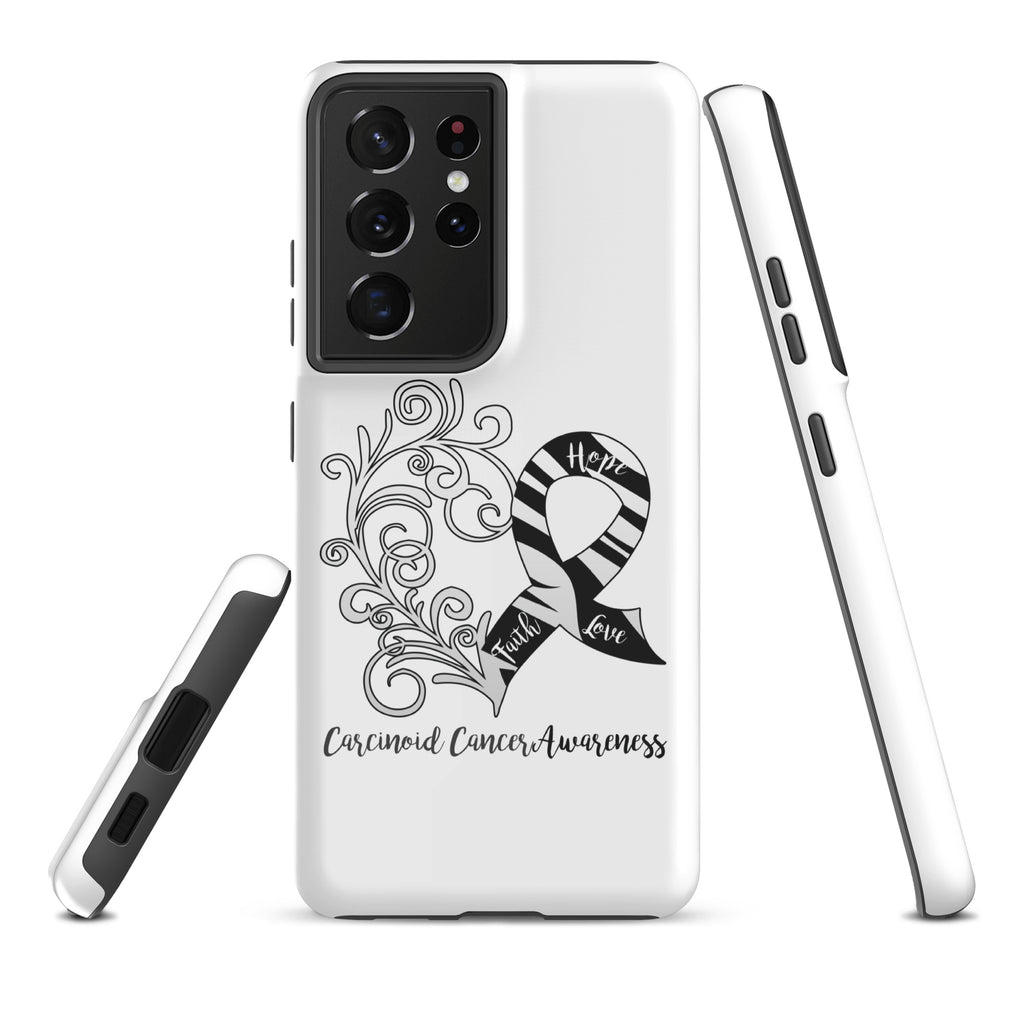 Carcinoid Cancer Awareness Heart Tough case for Samsung® (Several Models Available)(NON-RETURNABLE)