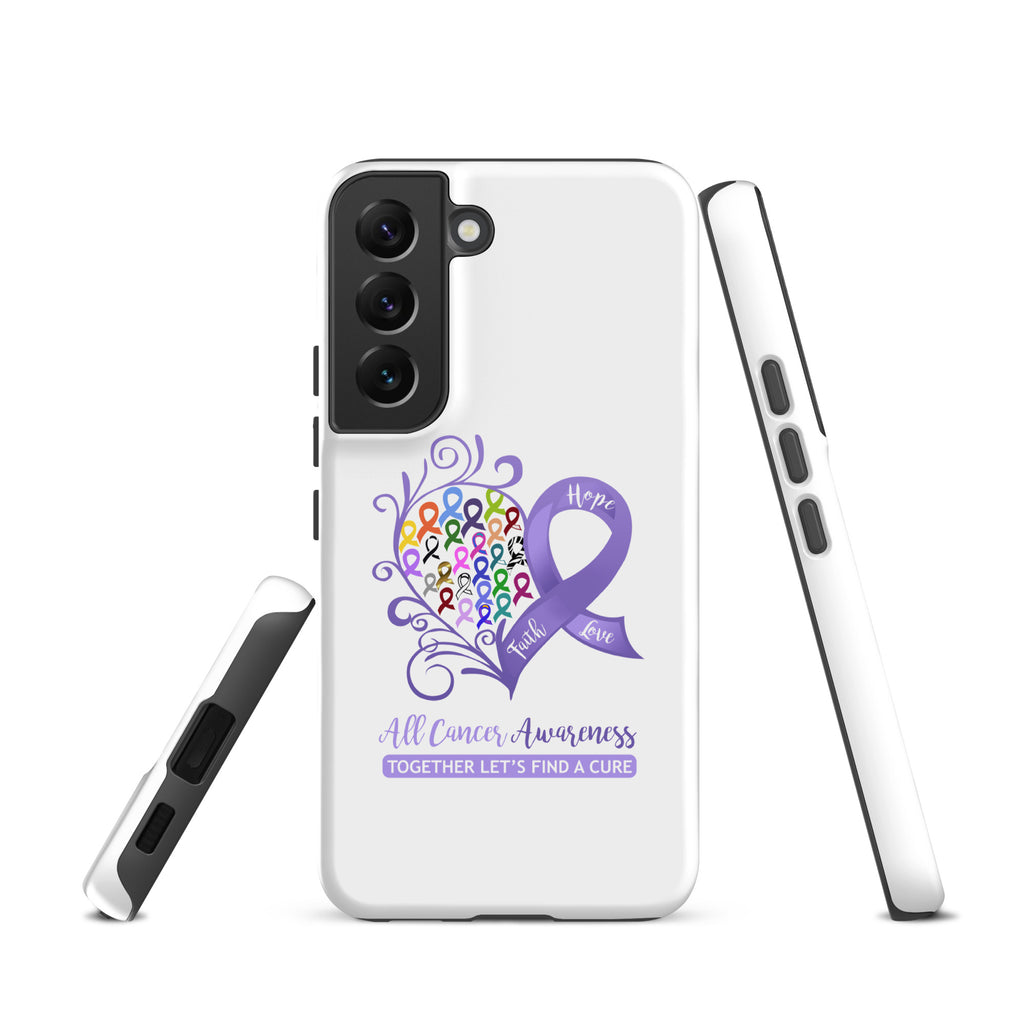 All Cancer Awareness Heart Tough case for Samsung® (Several Models Available)(NON-RETURNABLE)