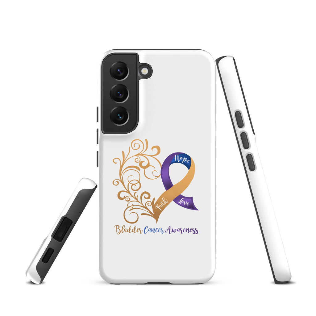 Bladder Cancer Awareness Heart Tough case for Samsung® (Several Models Available)(NON-RETURNABLE)