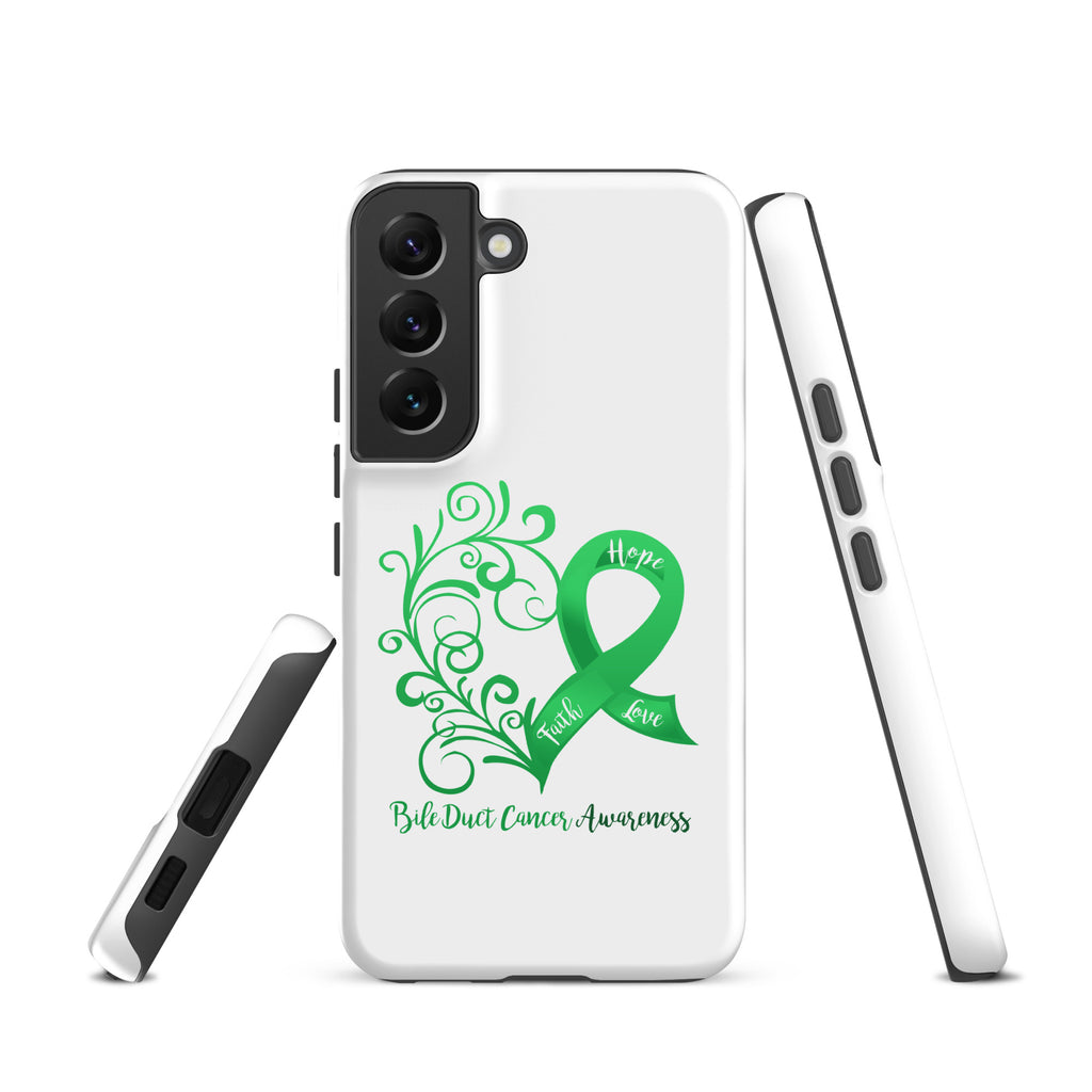 Bile Duct Cancer Awareness Heart Tough case for Samsung® (Several Models Available)(NON-RETURNABLE)