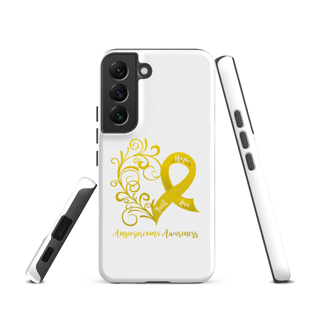 Angiosarcoma Awareness Heart Tough Case for Samsung® (Several Models Available) (NON-RETURNABLE)