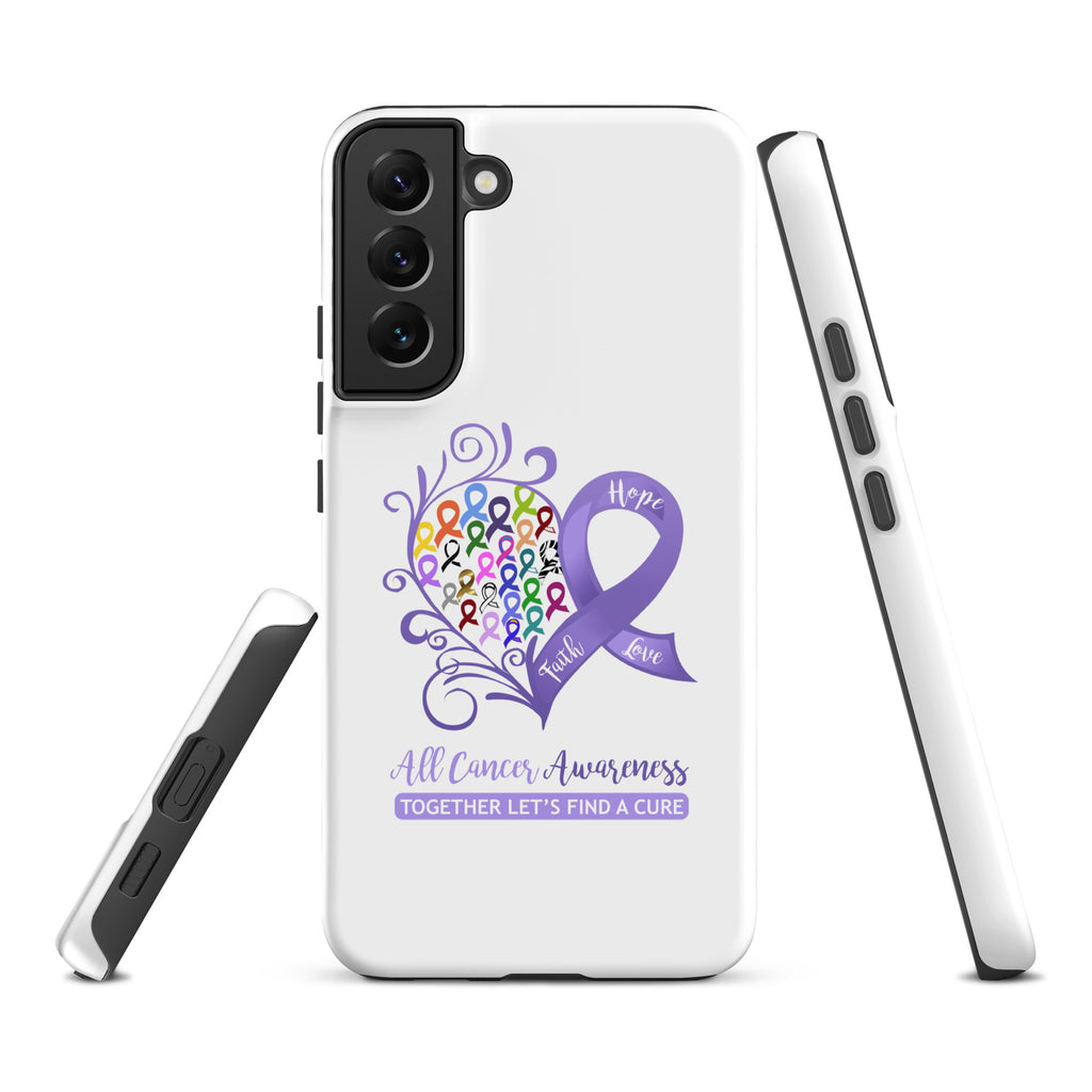 All Cancer Awareness Heart Tough case for Samsung® (Several Models Available)(NON-RETURNABLE)