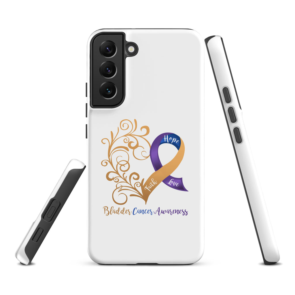 Bladder Cancer Awareness Heart Tough case for Samsung® (Several Models Available)(NON-RETURNABLE)